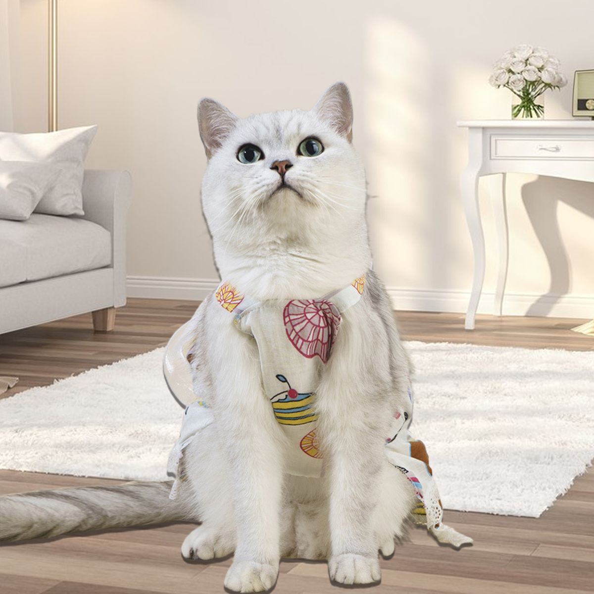 Pet Skirt Puppy Dog Skirt Pet Shirt White