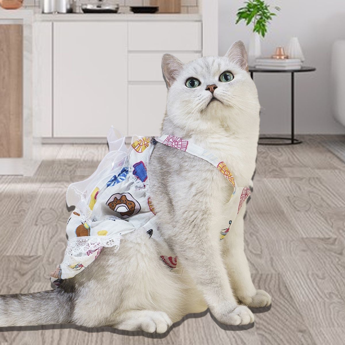 Pet Skirt Puppy Dog Skirt Pet Shirt White