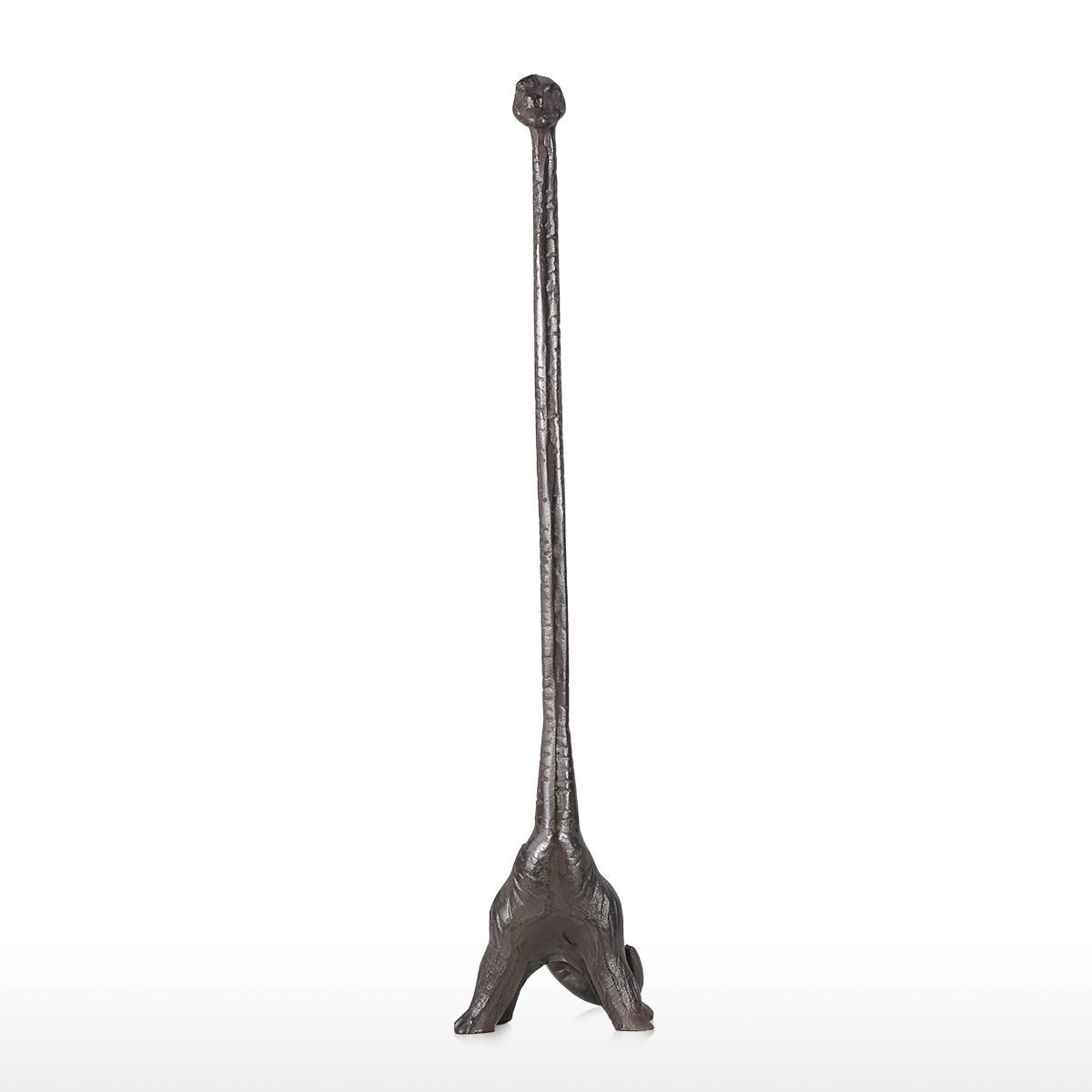 Dinosaur Paper Towel Holder Cast Iron Animal Paper Towel Holder Bath Tissue Toilet Organizer Free-Standing Rustic Decor