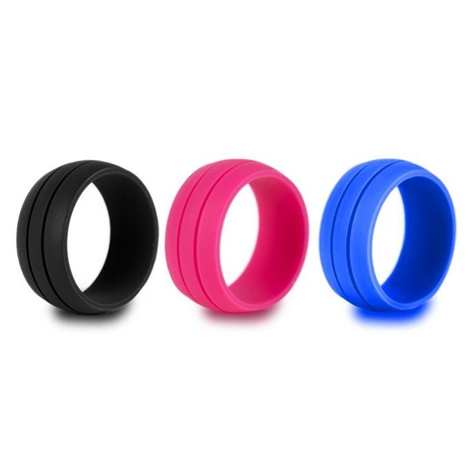 Soft Sili One Finger Rings 8.5mm Wide 1.8mm Thi Kness Ir Le Rings Sport Rings-blue-12#