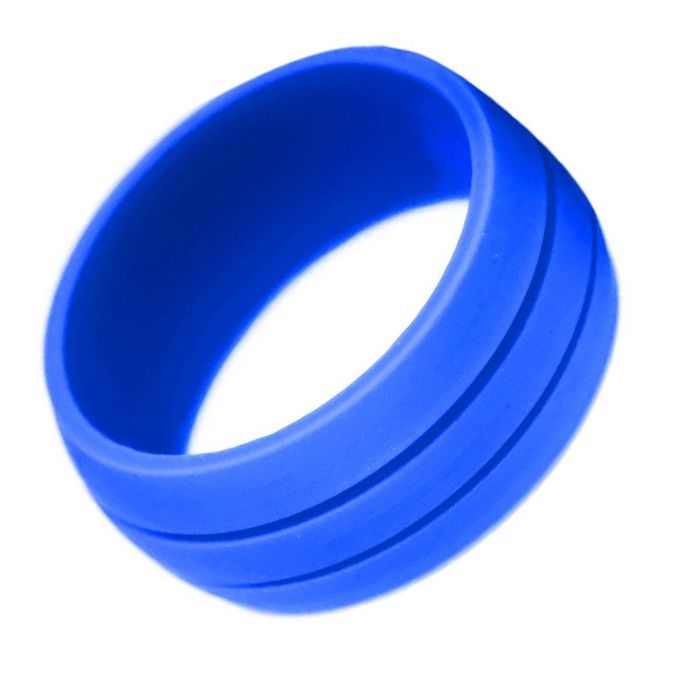 Soft Sili One Finger Rings 8.5mm Wide 1.8mm Thi Kness Ir Le Rings Sport Rings-blue-12#