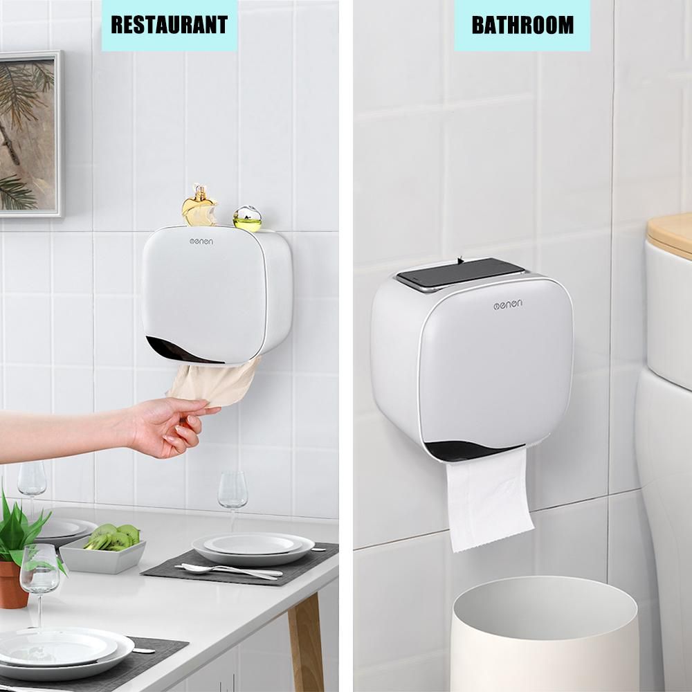 Menen Paper Towel Dispenser Wall Mounted Paper Towel Holder Dispenser Bathroom Toilet Tissue Dispenser Home Kitchen Paper Towel Dispenser