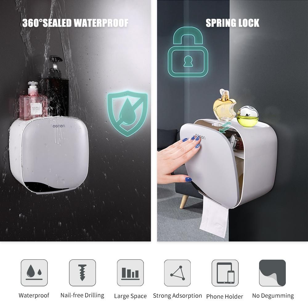 Menen Paper Towel Dispenser Wall Mounted Paper Towel Holder Dispenser Bathroom Toilet Tissue Dispenser Home Kitchen Paper Towel Dispenser
