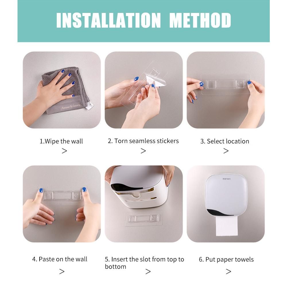Menen Paper Towel Dispenser Wall Mounted Paper Towel Holder Dispenser Bathroom Toilet Tissue Dispenser Home Kitchen Paper Towel Dispenser