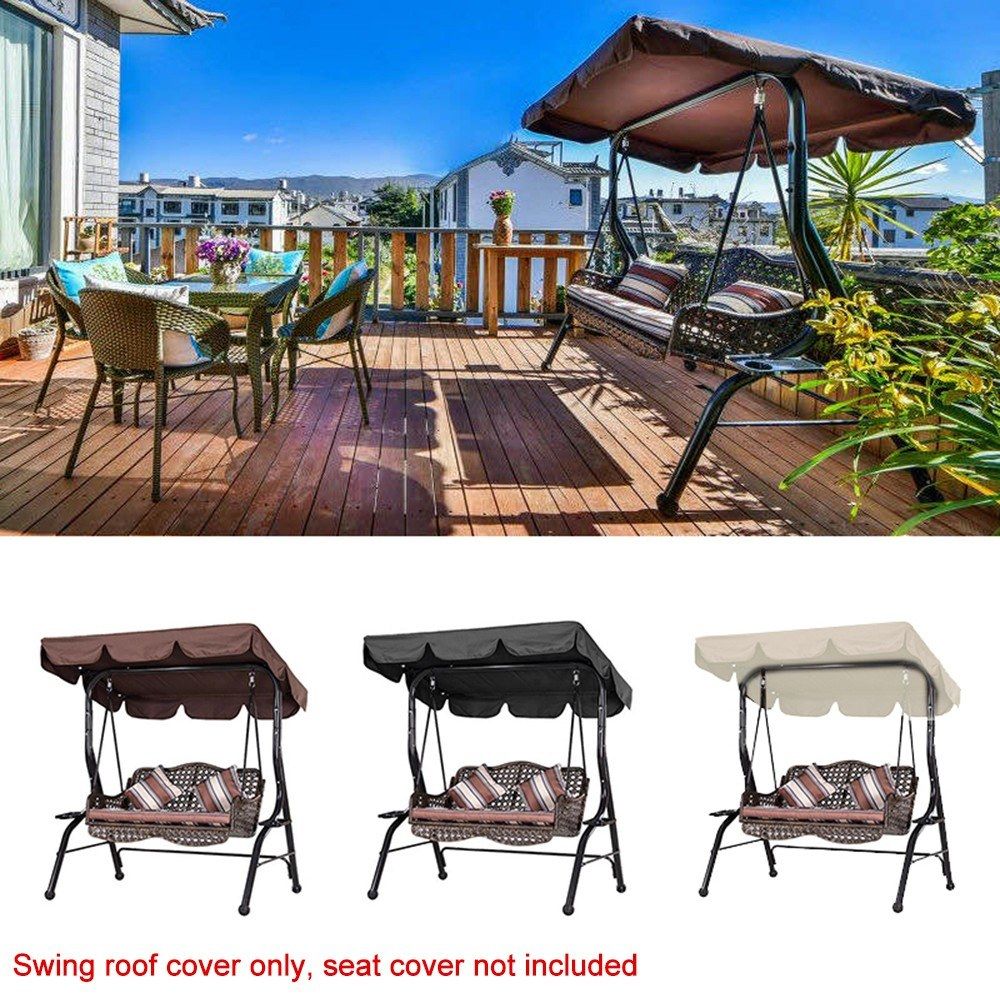Outdoor Top Swing Canopy Waterproof Cover Garden Sun Shade
