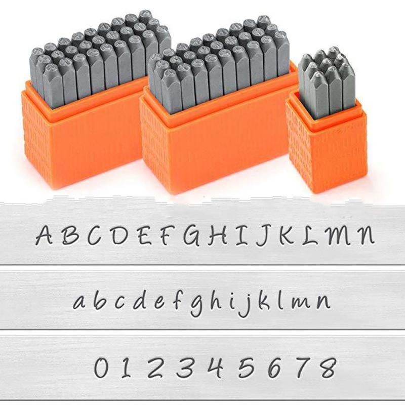 Metal Stamps Steel Die 3mm Metal Stamping Kit Number Letter Alphabet Metal Stamping Tools For Jewelry Gold Leather LOGO Stamps
