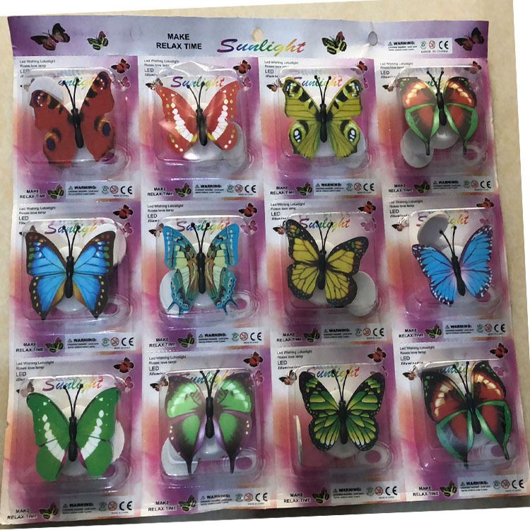 Colorful Butterfly LED Night Light Beautiful Wall Color  For Home Decoration