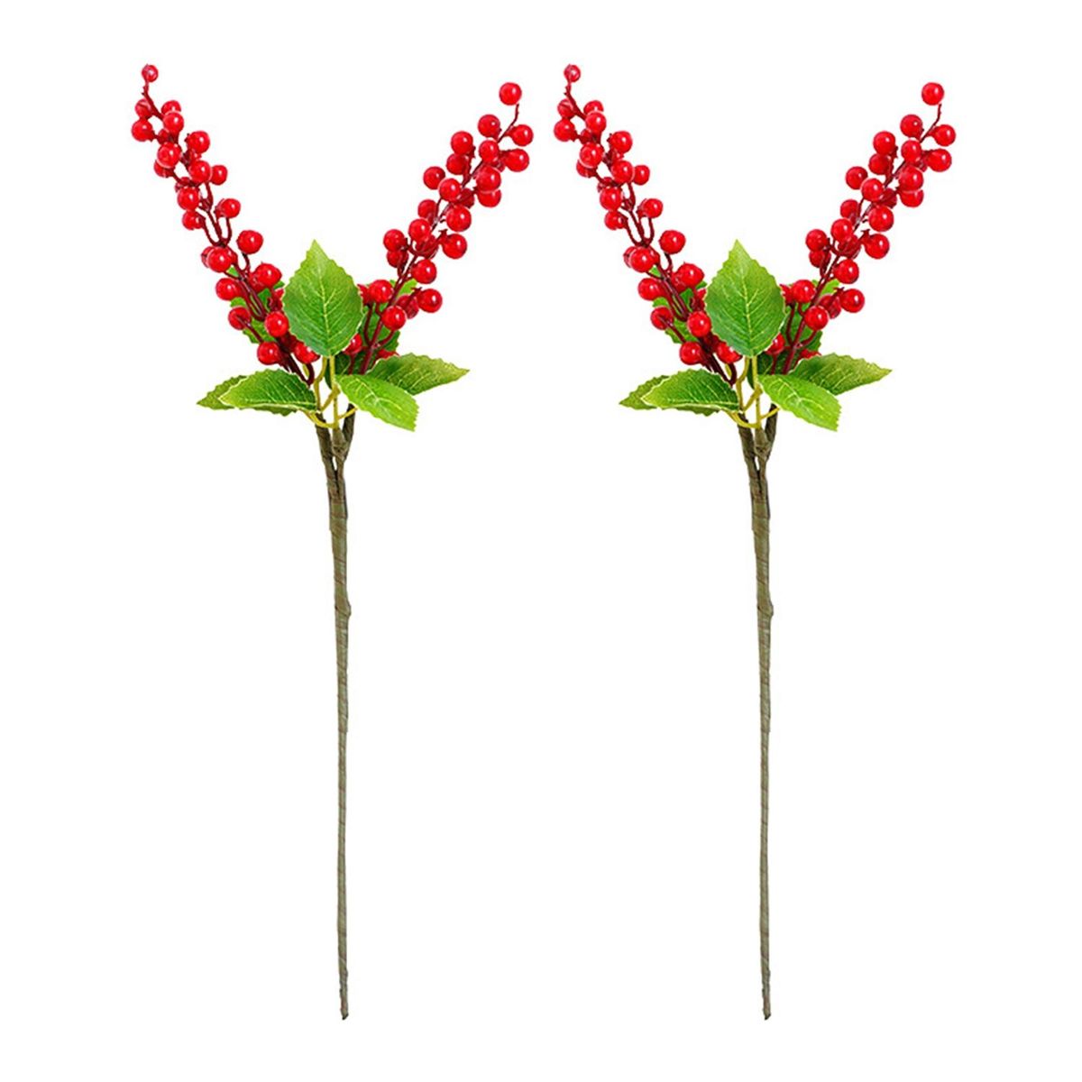 2Pcs Fake Fortune Fruit Vivid No Withering Realistic-Red