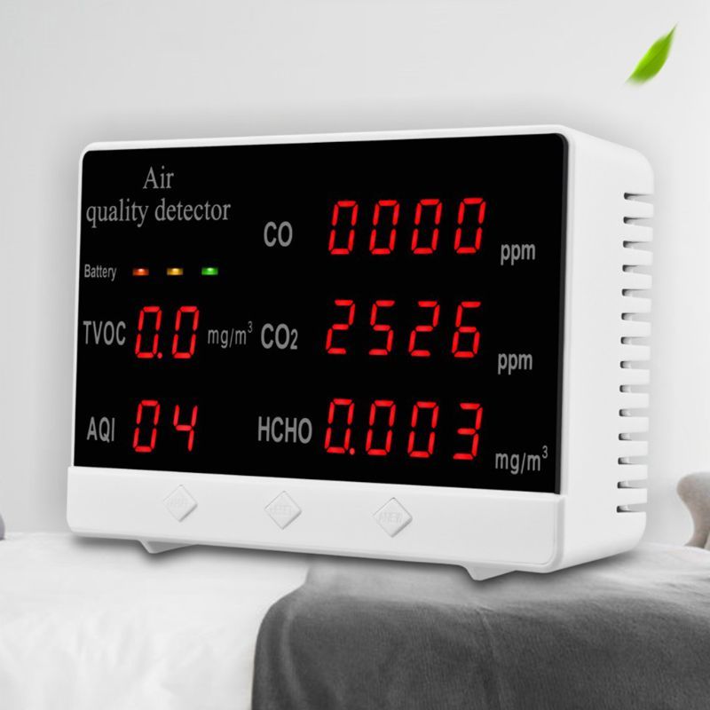 Digital Indoor/Outdoor CO/HCHO/TVOC Tester AQI CO2 Meter Air Quality Monitor Detector Multifunctional Household Gas Analyzer