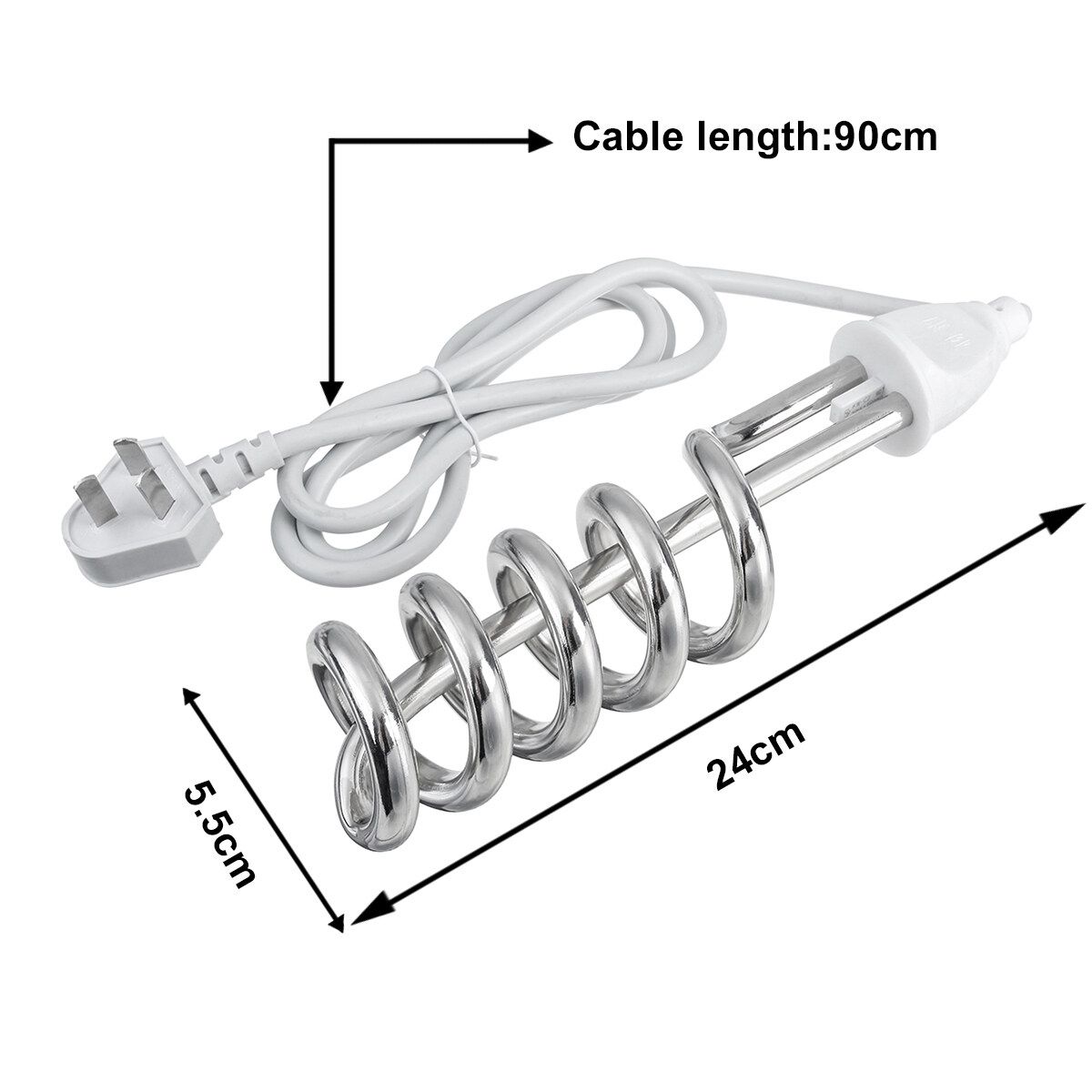 2500W Water Heater Portable Electric Immersion Boiler Travel Heating Rod