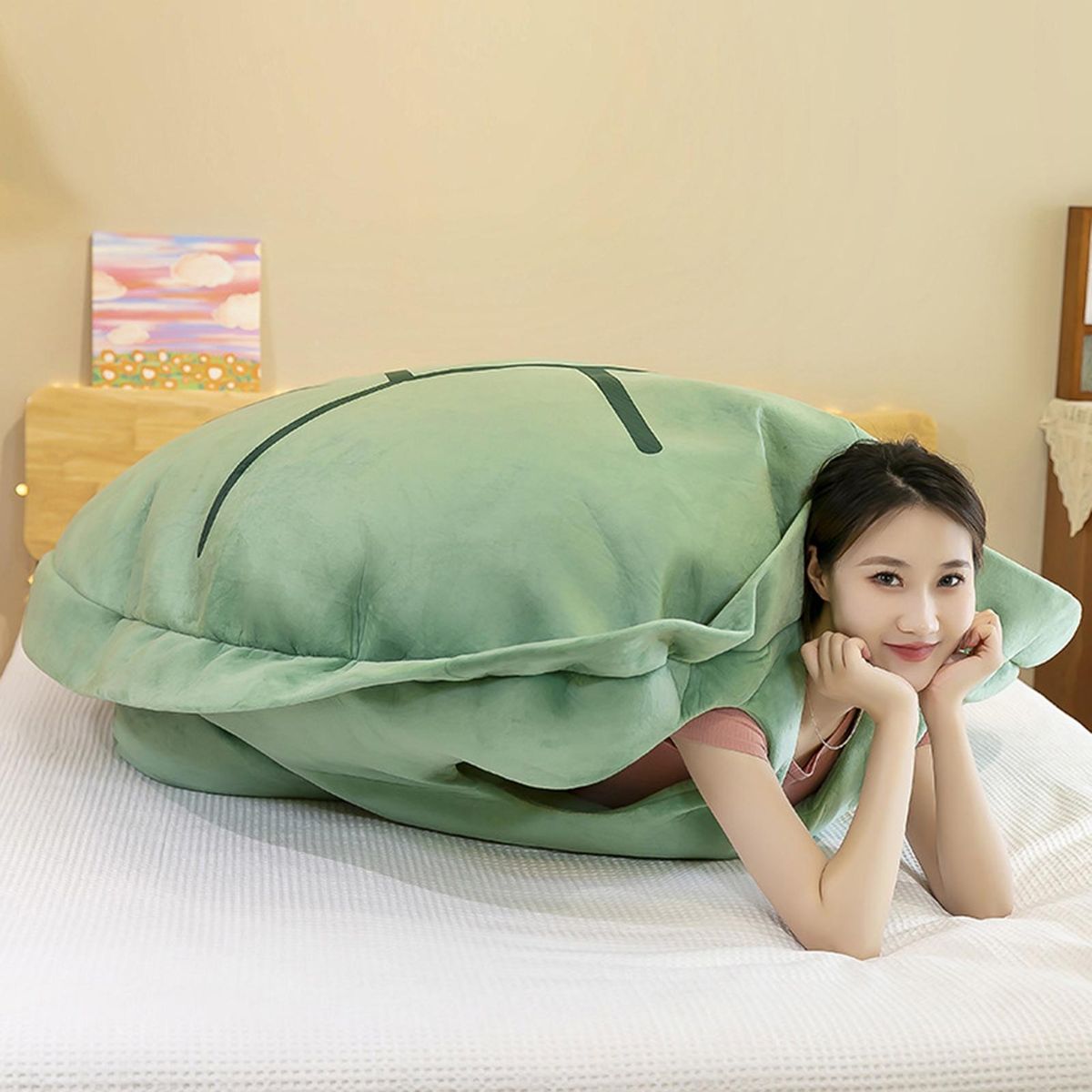 Turtle Shell Doll Wearable Stuffed Animal Costume Plush Toy Green