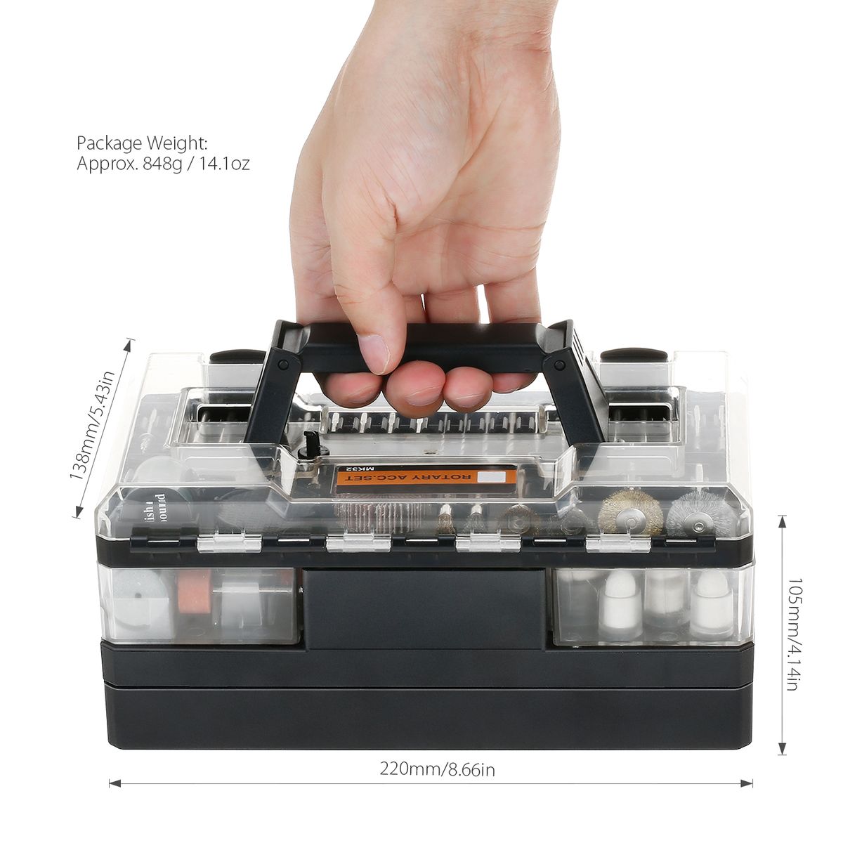 378pcs Rotary Tool Accessories Kit. Including Polishing Wax,