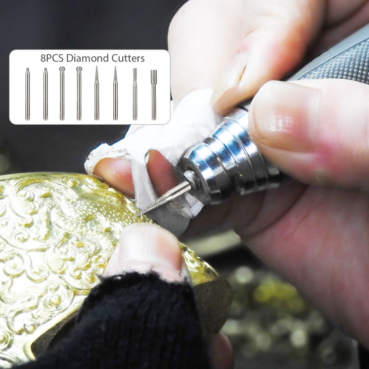 378pcs Rotary Tool Accessories Kit. Including Polishing Wax,