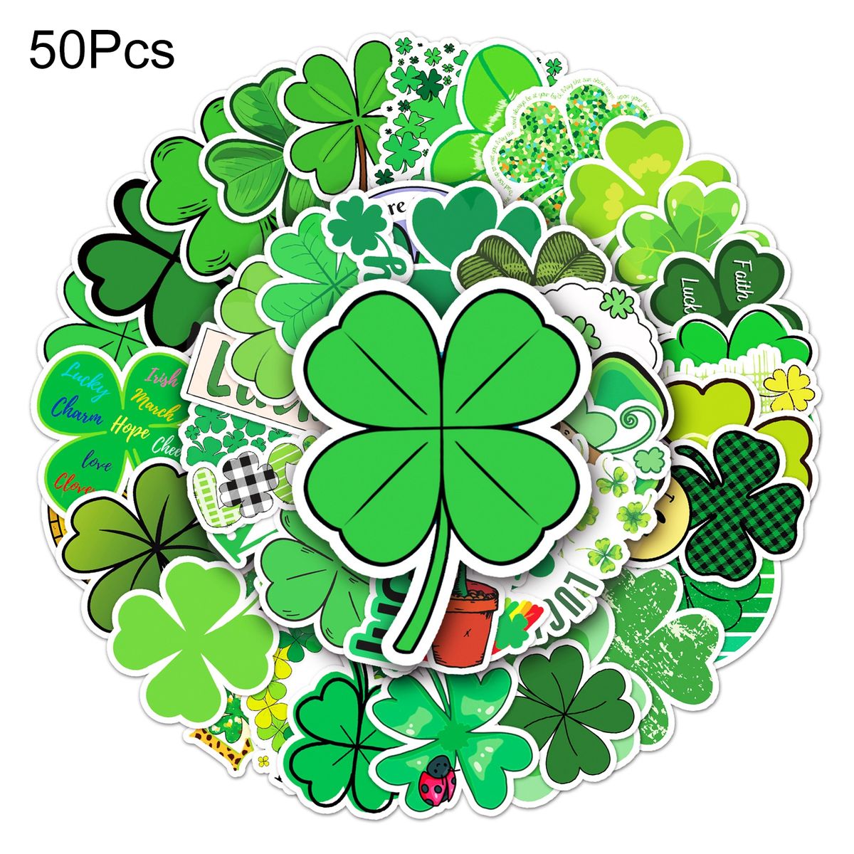50Pcs Album Stickers High Viscosity Luggage Stickers Green