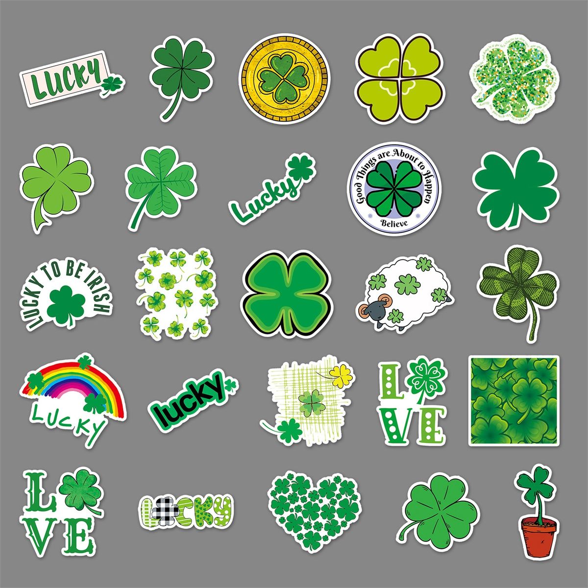 50Pcs Album Stickers High Viscosity Luggage Stickers Green