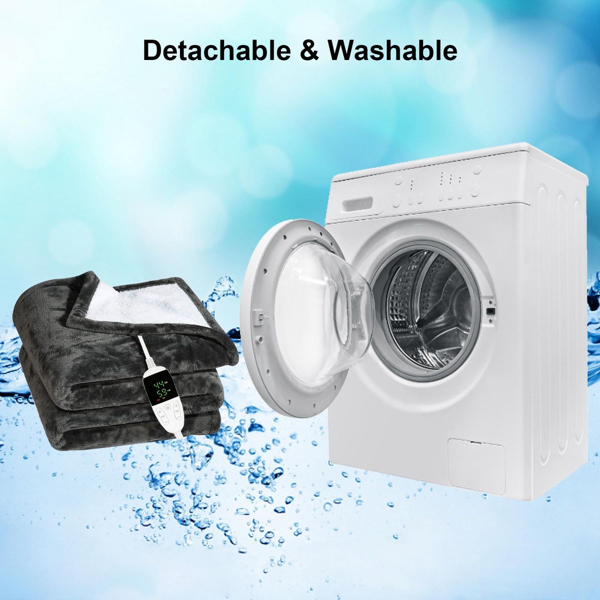 Heating Pad Electric Heated Warmers for Men and Women Pain Relief Cramps Girl Menstrual with 6 Heat Levels 4 Timer Setting Heating Therapies 130*150mm