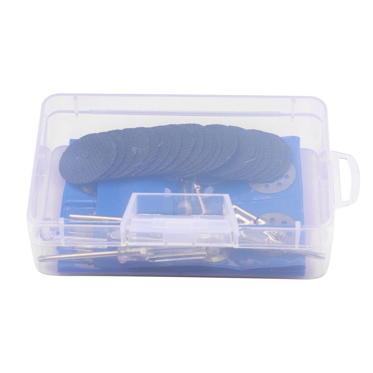 45pcs Mini Circular Saw Blade Cutting Disc Set Grinding Wheel Disc Cut-Off Wheels Cutting Discs for Rotary Tool with Transparent Storage Case Electric Grinding Accessories for Cutting Grooving Trimming