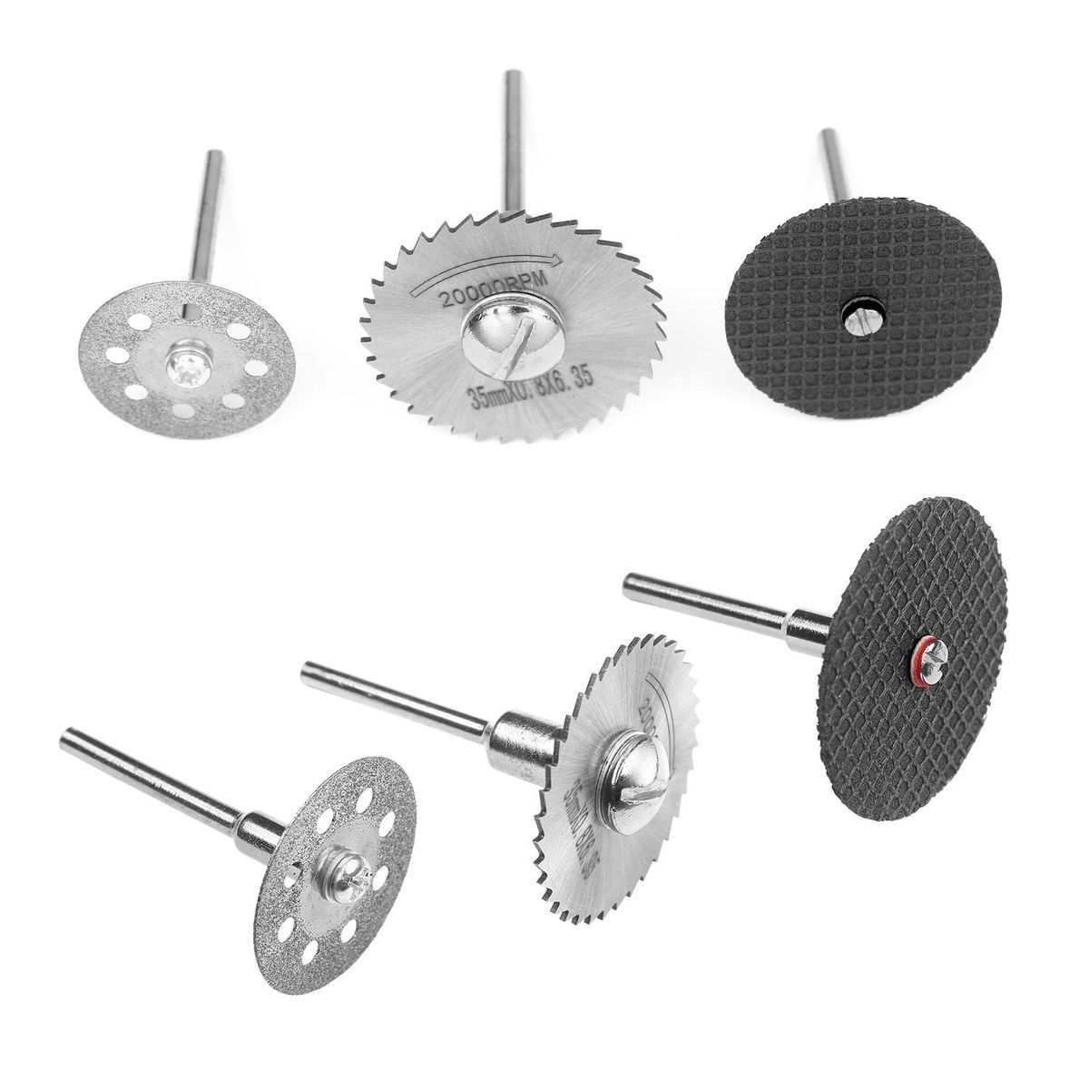 45pcs Mini Circular Saw Blade Cutting Disc Set Grinding Wheel Disc Cut-Off Wheels Cutting Discs for Rotary Tool with Transparent Storage Case Electric Grinding Accessories for Cutting Grooving Trimming