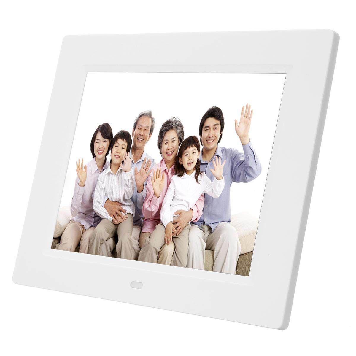 7'' TFT LCD HD Digital Photo Audio Video Music Clock Frame Auto Player W/ Remote White EU White EU