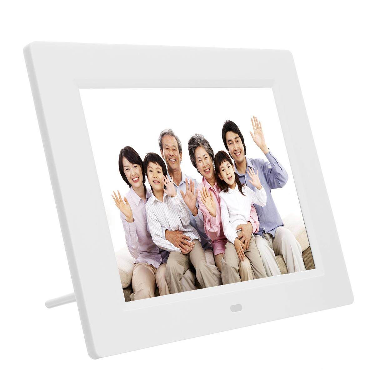 7'' TFT LCD HD Digital Photo Audio Video Music Clock Frame Auto Player W/ Remote White EU White EU