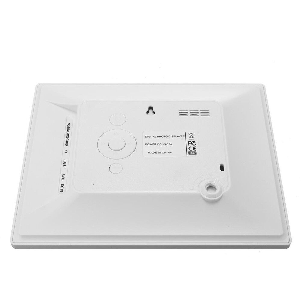 7'' TFT LCD HD Digital Photo Audio Video Music Clock Frame Auto Player W/ Remote White EU White EU