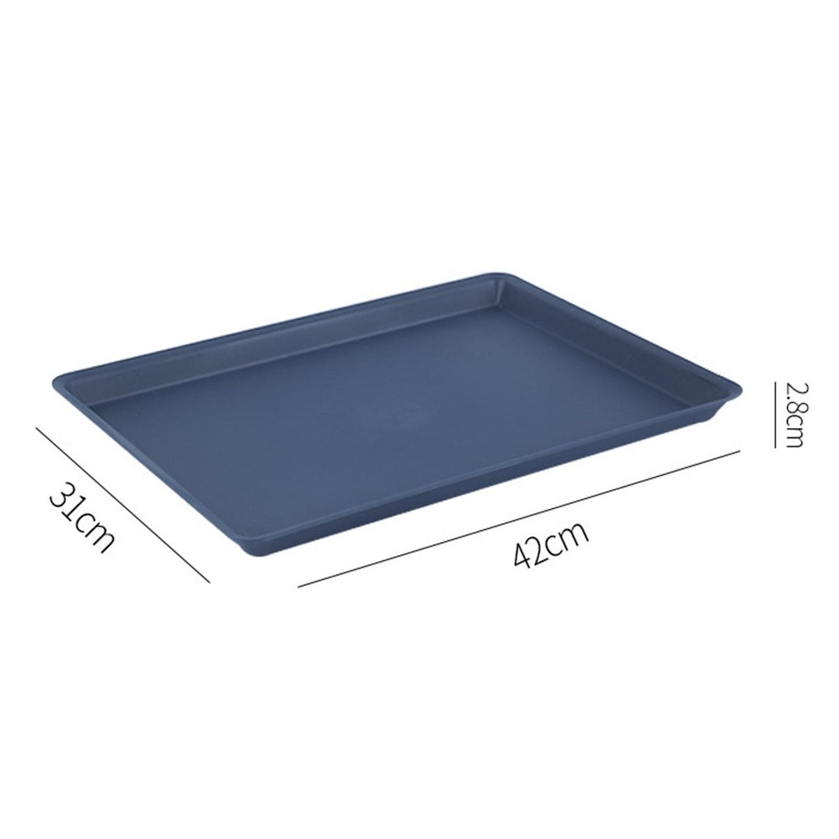 Reusable Plastic Tray Capacity Non-slip Food Tray Bpa for Fruit Blue