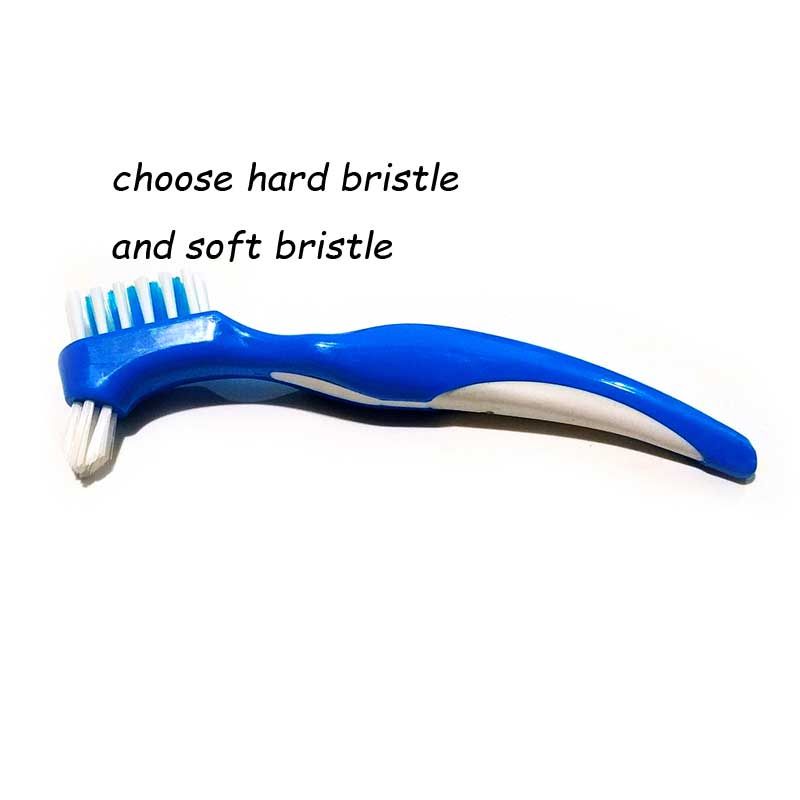 Y-Shape Denture Toothbrush 6 Pcs Ordinary Bristle & 0.25mm Hard Bristle Dual For False Teeth Brush Heads