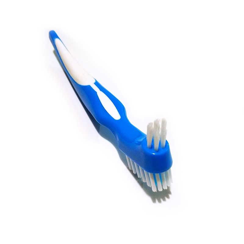 Y-Shape Denture Toothbrush 6 Pcs Ordinary Bristle & 0.25mm Hard Bristle Dual For False Teeth Brush Heads