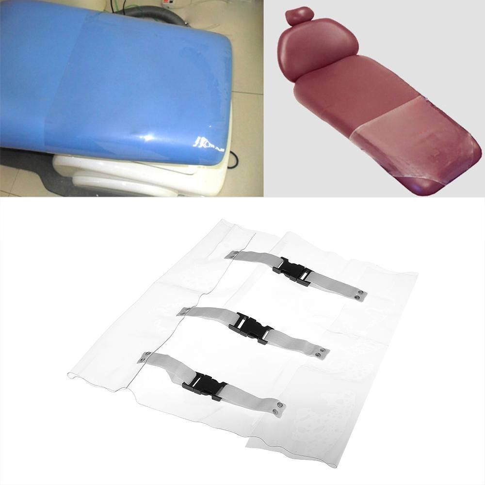 Dental Chair Mat Cushion Foot Pad Dental Seat Unit Dustproof Cover Plastic Clear Protector With Elastic Bands Clinic Supply