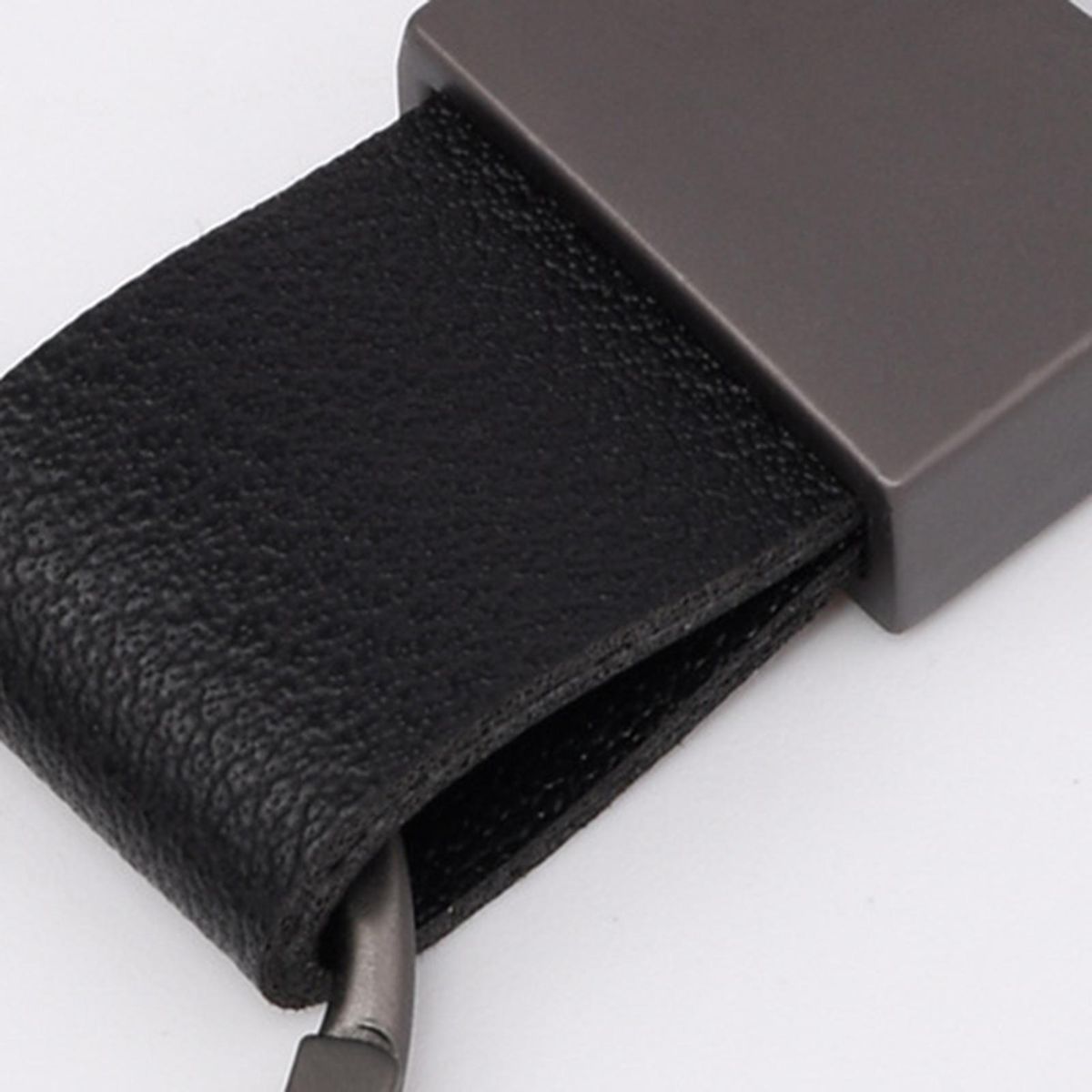 Key Pendant Faux Leather Car Keyring Holder Charm Black