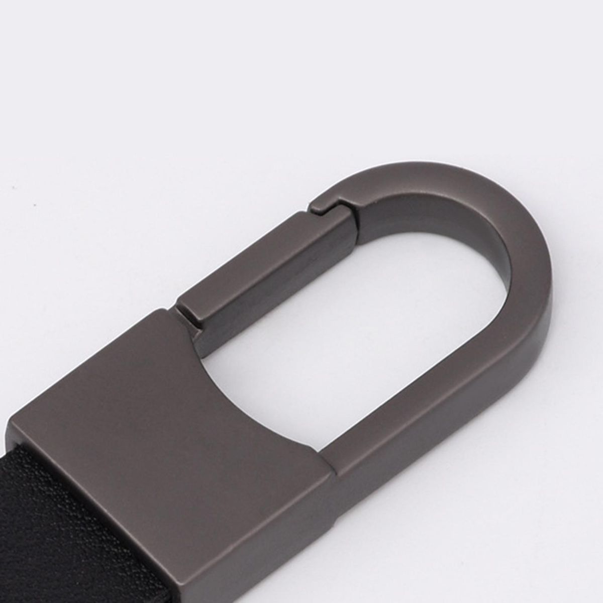 Key Pendant Faux Leather Car Keyring Holder Charm Black