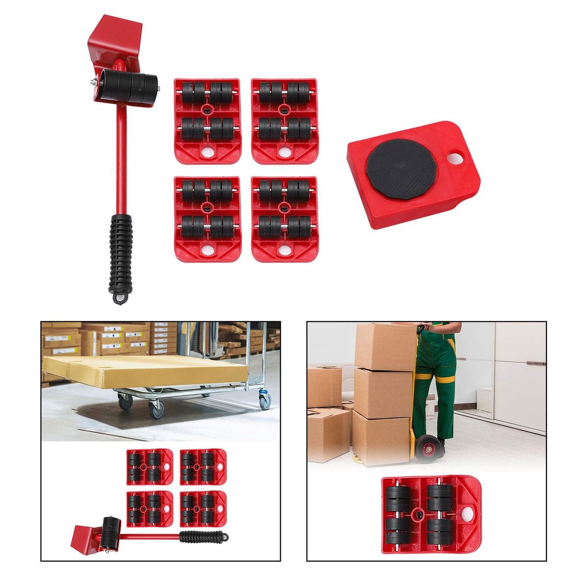 Furniture Moving Tools Heavy Moving Roller Tool 5pcs