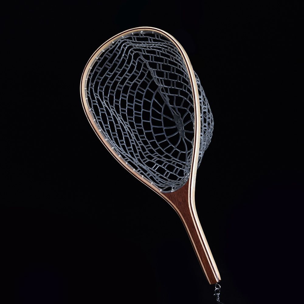 Fly Fishing Landing Net Wooden Handle Frame Catch And
