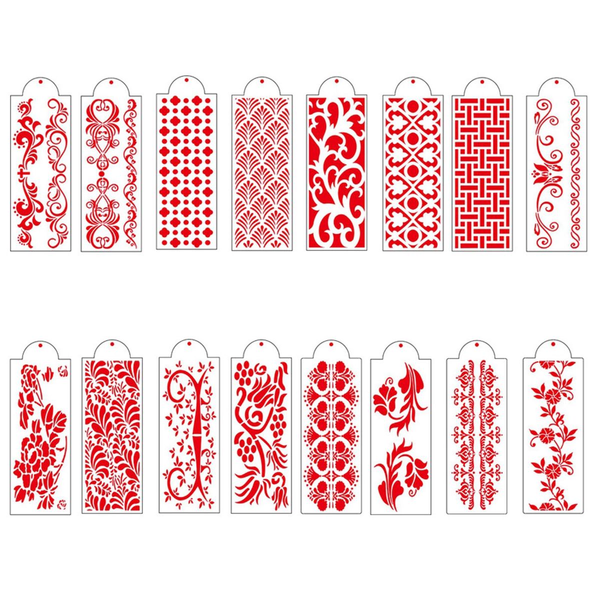 16Pcs Cake Border Templates Flower Design Lace Cake Stencil Kitchen Baking Gadget