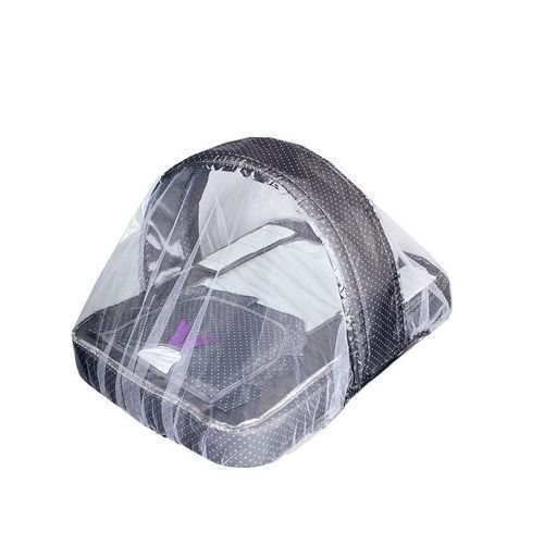 Patterned Convenient Baby Bed With Net - Blue - Black