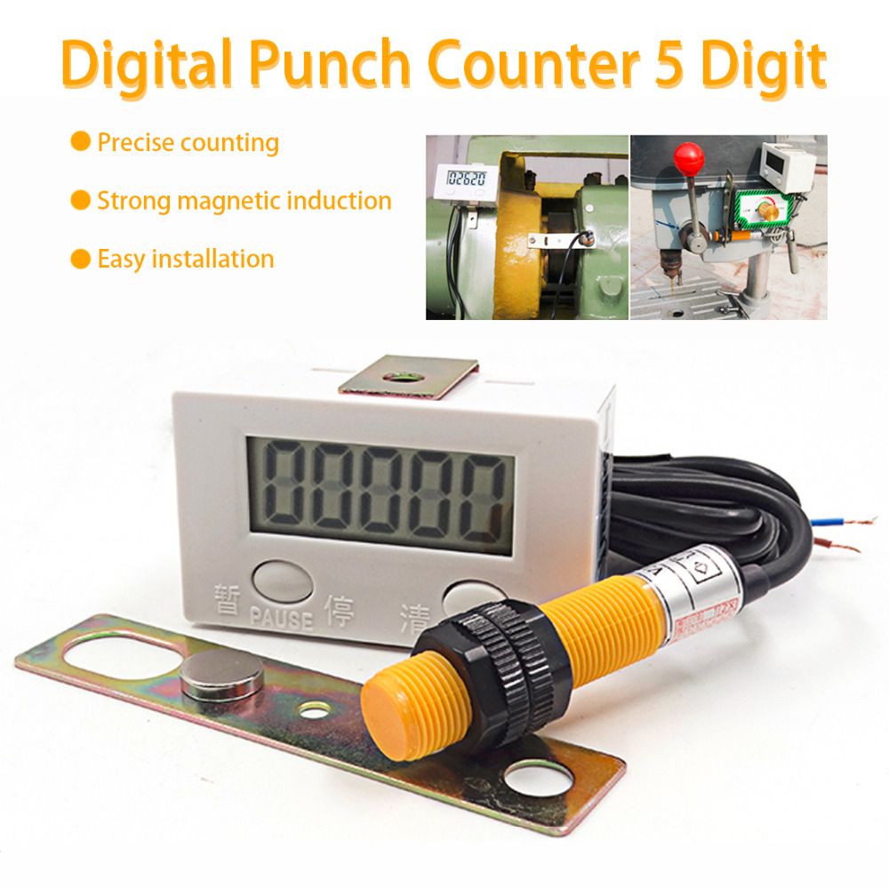 0-99999 Lcd Digital Display Electronic Counter Punch Magnet