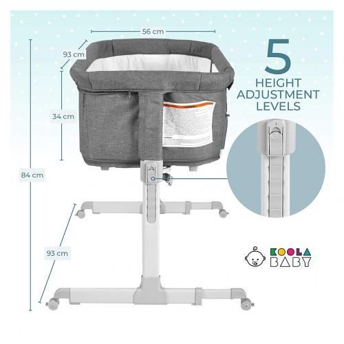 Baby 3 In 1 Baby Bedside Sleeper  Easy Folding Portable Crib