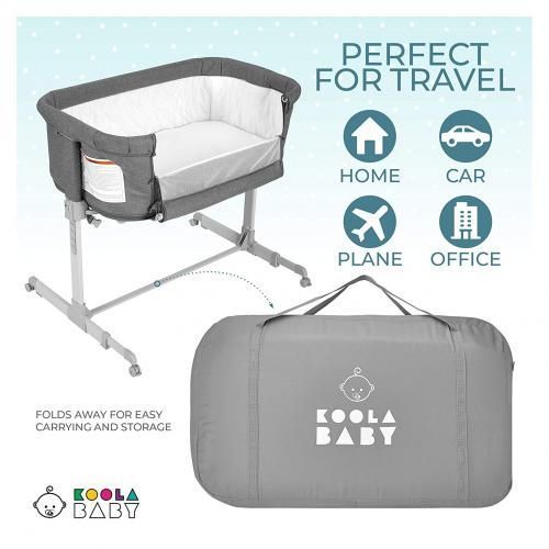 Baby 3 In 1 Baby Bedside Sleeper  Easy Folding Portable Crib