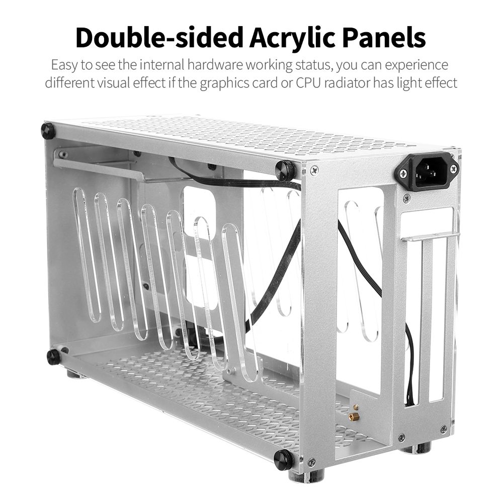 Portable Small Computer Case Aluminum Shell Support Mini-ITX