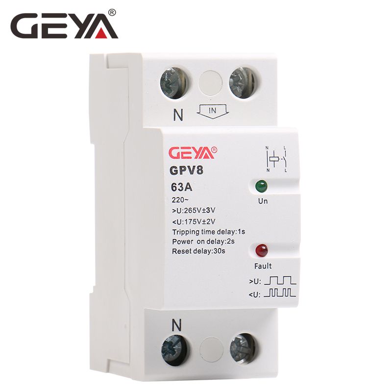Protector Voltage Rail Automatic Din GPV8-63U GEYA 220VAC