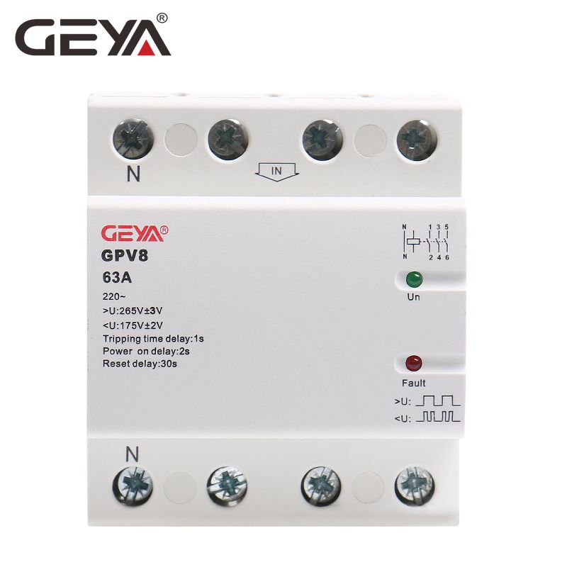 Protector Voltage Rail Automatic Din GPV8-63U GEYA 220VAC