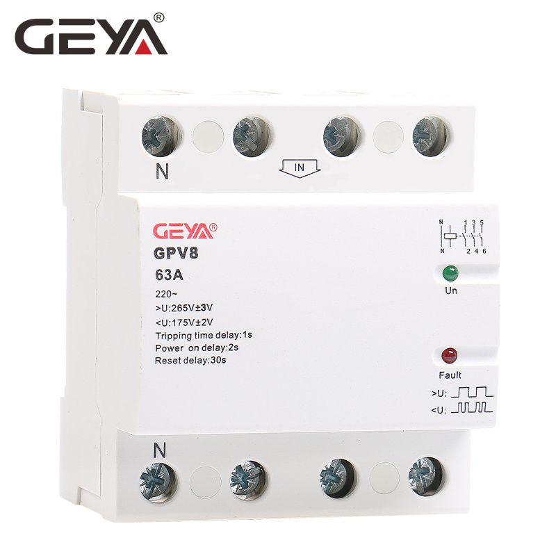 Protector Voltage Rail Automatic Din GPV8-63U GEYA 220VAC