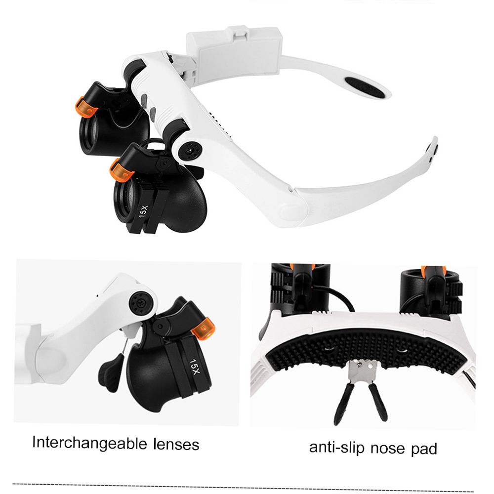 Headband Magnifier Eye Loupes Eyeglass Style Hands-Free