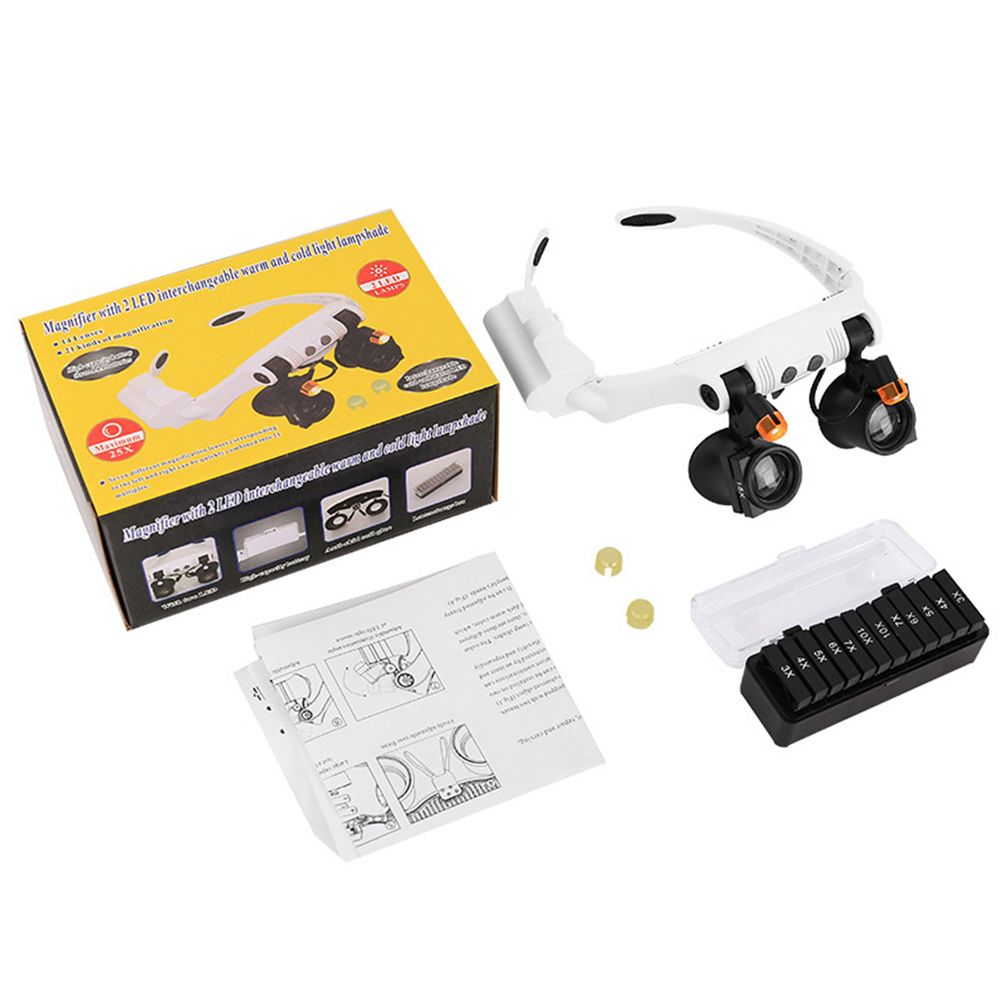 Headband Magnifier Eye Loupes Eyeglass Style Hands-Free
