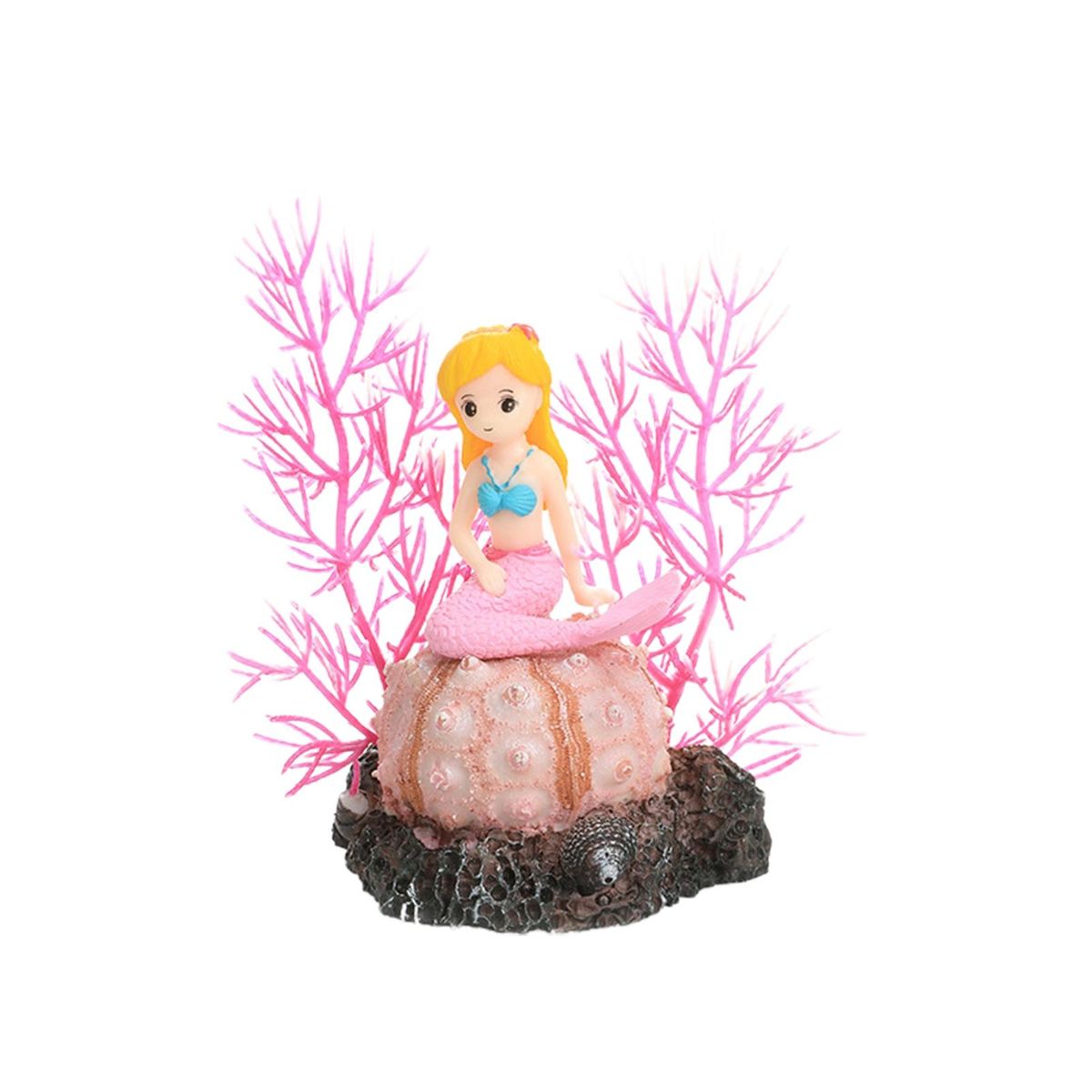 Coral Mermaid Aquarium Fish Tank Landscaping Decoration Pink