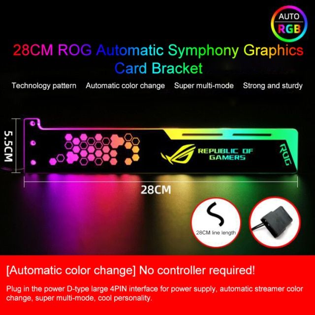 Coolmoon Video Card Bracket Rgb25cm Video Card Fan