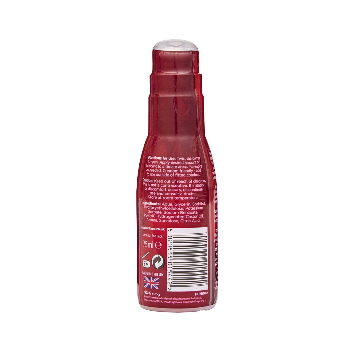 Strawberry FLAVOURED LUBRICANT, SAFE & FUN 75ML