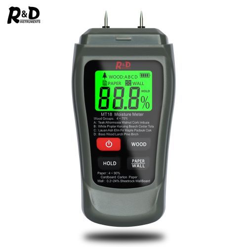 NEW MT-18 Grey 0-99.9% Digital Wood Moisture Meter Humidity Tester