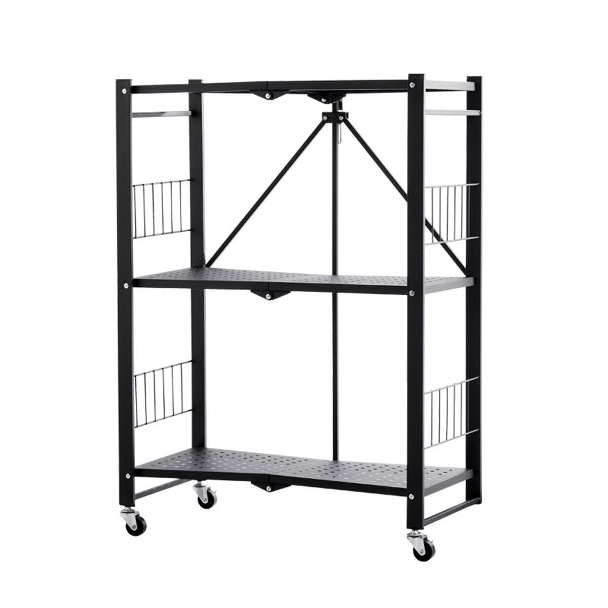 Installation-free Folding Kitchen Racks Floor-to-ceiling