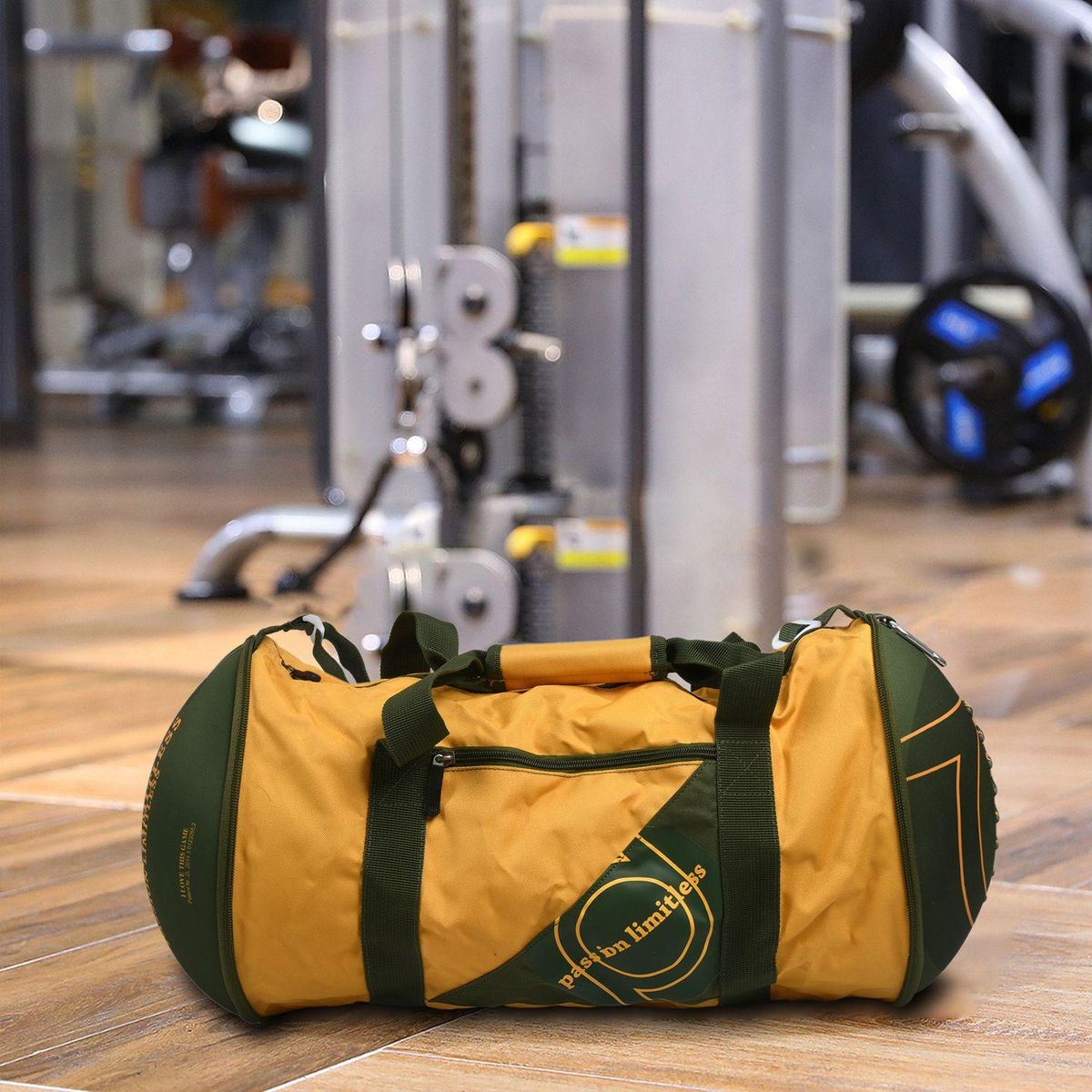 Unisex Football Shape Gym Sport Duffel Bag Travel Vacation Home Outdoor(Green)